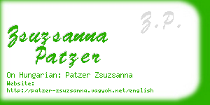 zsuzsanna patzer business card